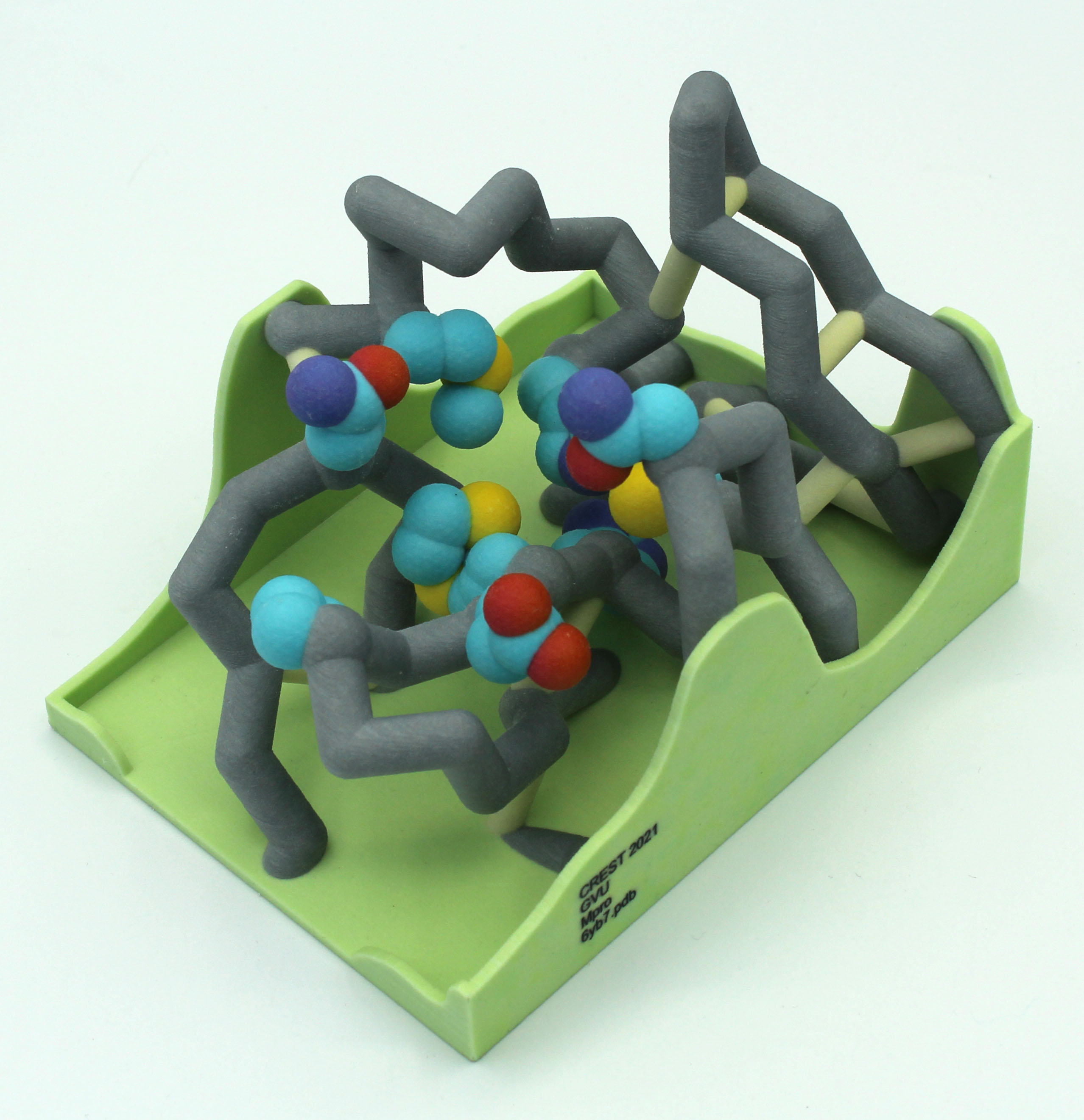 Active site box model of SARS-CoV-2 main protease (nsp5)